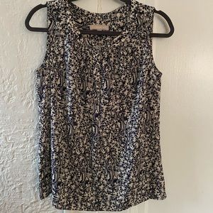 Banana Republic Toile Print Sleeveless Blouse